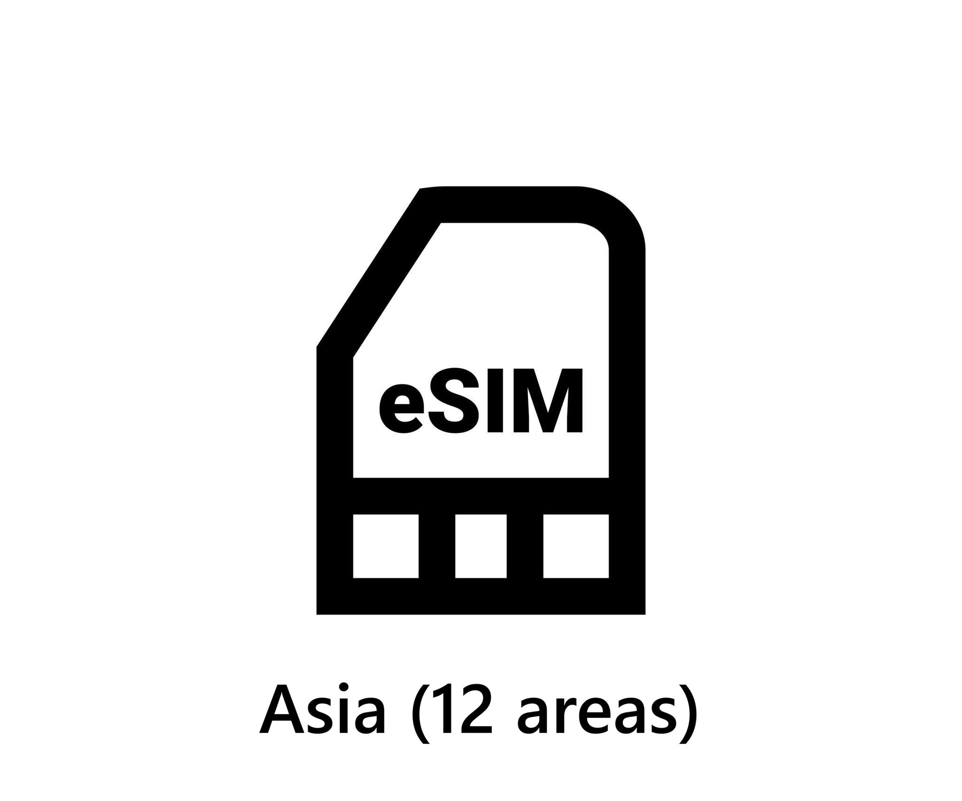 Asia (12 areas) eSIM data plan