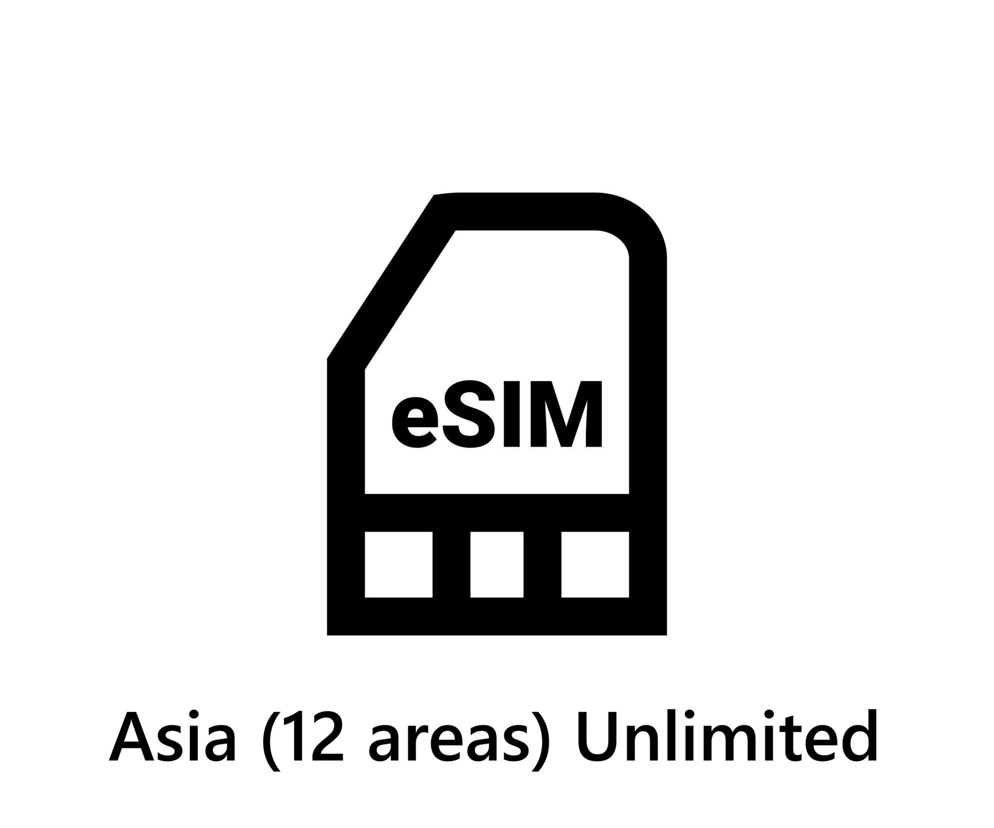 Asia (12 areas) unlimited daily eSIM