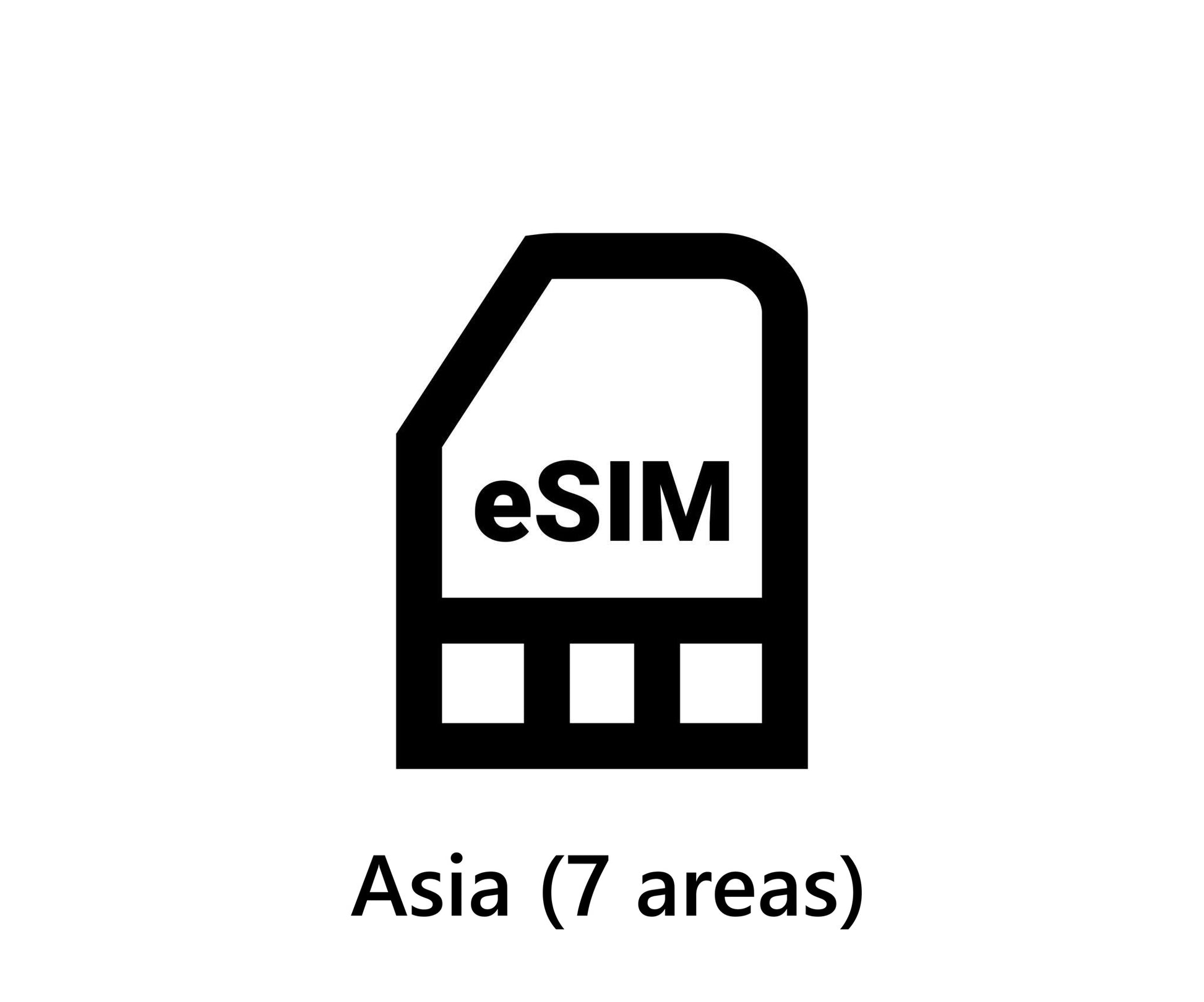 Asia (7 areas) eSIM data plan