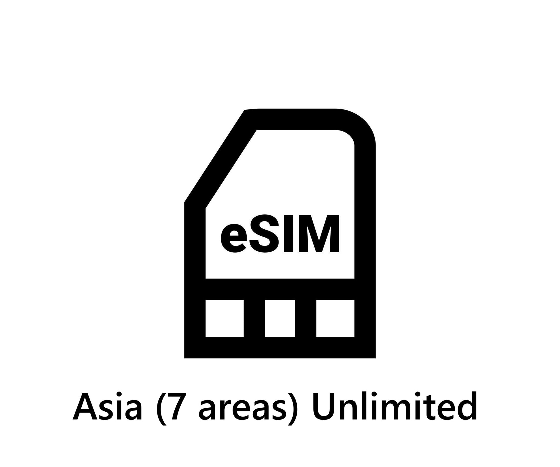 Asia (7 areas) unlimited daily eSIM