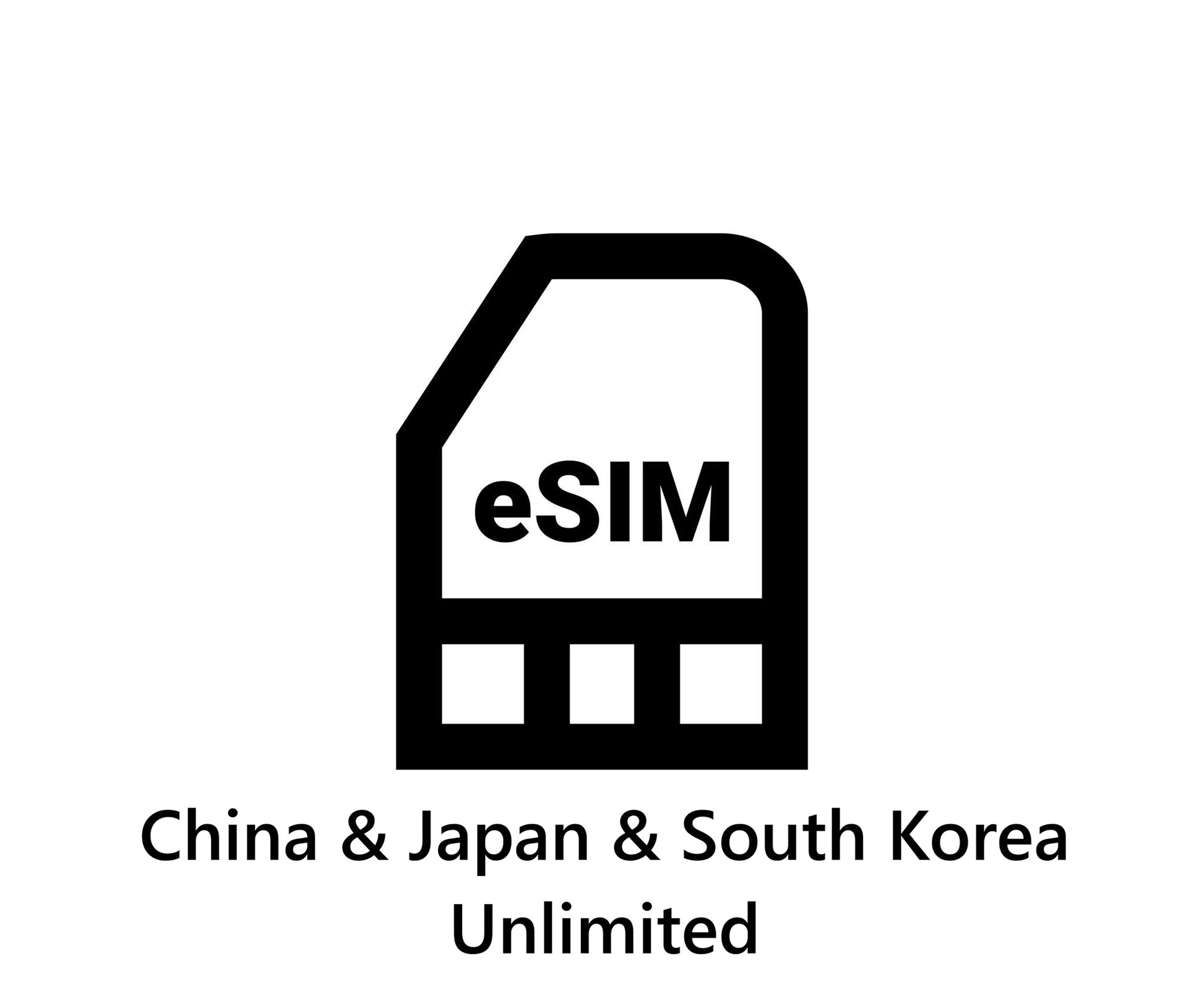 China mainland & Japan & South Korea unlimited daily eSIM